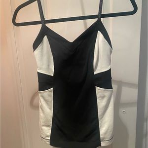 Vintage Lululemon - Black & White & Sparkles Sports Bra Tank Top - Size 2 (XS)